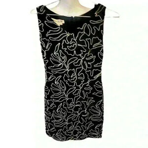 Marie St Claire dress black with white embroidery 8. Sleeveless exc condition